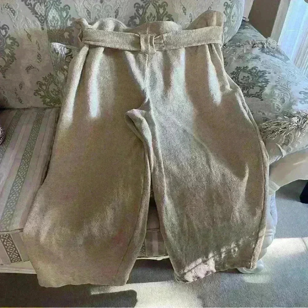 Saint Holiday No Plans Pants Linen Wide Leg - Picture 9 of 15